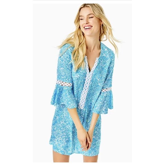 Lilly Pulitzer Dresses & Skirts - Lilly Pulitzer Hollie Tunic Dress "Took Me By Sunrise" Size Large NEW W/TAGS